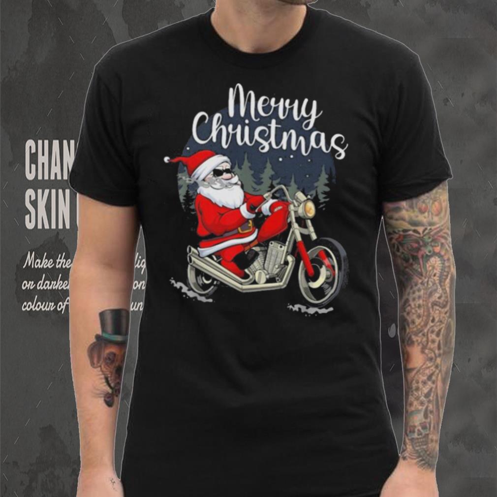 Merry Christmas Santa Claus Ride Motorcycle Cool Christmas Tree Shirt Merry Christmas Santa Claus Ride Motorcycle Cool Christmas Tree Shirt
