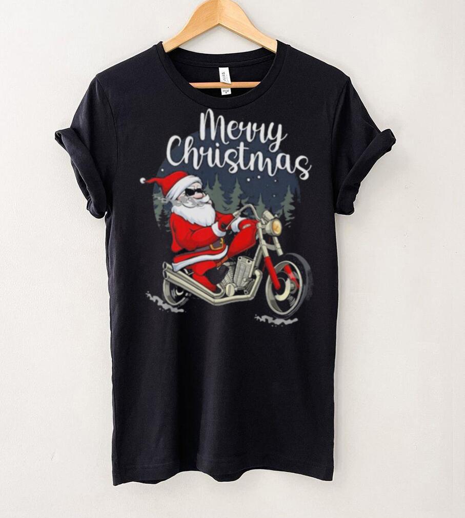 Merry Christmas Santa Claus Ride Motorcycle Cool Christmas Tree Shirt Merry Christmas Santa Claus Ride Motorcycle Cool Christmas Tree Shirt