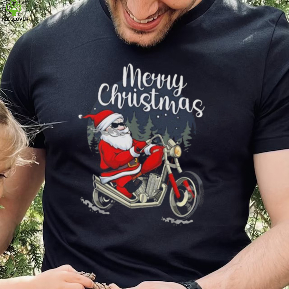 Merry Christmas Santa Claus Ride Motorcycle Cool Christmas Tree Shirt Merry Christmas Santa Claus Ride Motorcycle Cool Christmas Tree Shirt