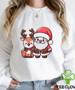 Merry Christmas Santa and deer Christmas gift shirt 1 Merry Christmas Santa and deer Christmas gift shirt