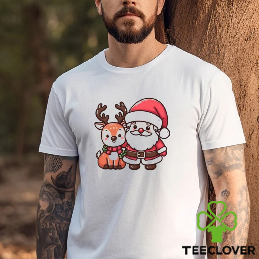 Merry Christmas Santa and deer Christmas gift shirt Merry Christmas Santa and deer Christmas gift shirt