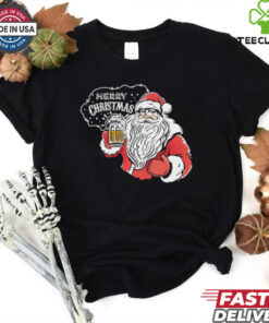Merry Christmas Santa with Beer T Shirt