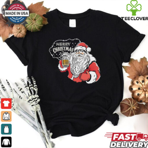Merry Christmas Santa with Beer T Shirt
