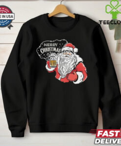 Merry Christmas Santa with Beer T Shirt