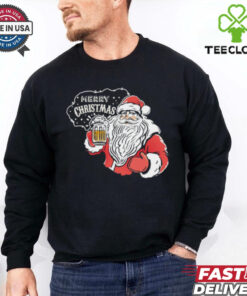 Merry Christmas Santa with Beer T Shirt