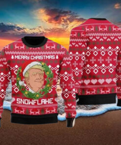 Merry Christmas Snowflake Donald Trump Ugly Christmas Sweater