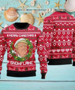 Merry Christmas Snowflake Donald Trump Ugly Christmas Sweater