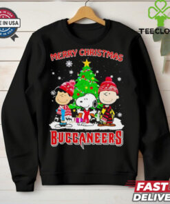 Merry Christmas Tampa Bay Buccaneers X Peanuts characters 2024 shirt