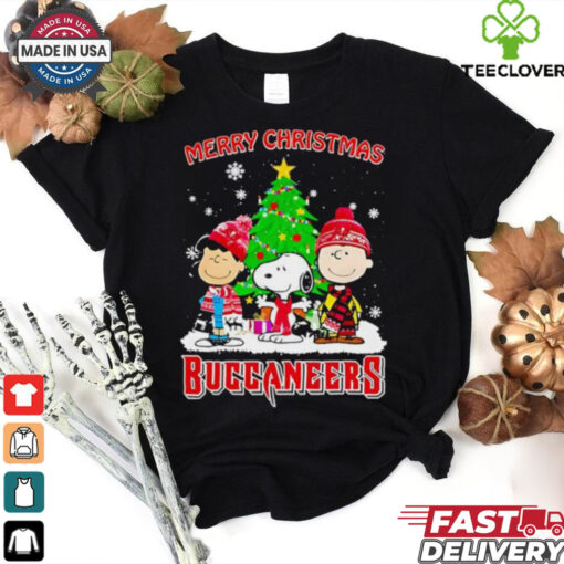 Merry Christmas Tampa Bay Buccaneers X Peanuts characters 2024 shirt