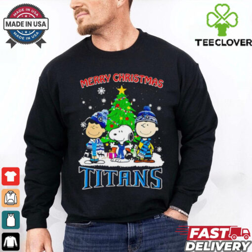 Merry Christmas Tennessee Titans X Peanuts characters 2024 shirt