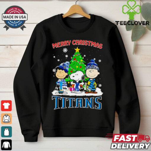Merry Christmas Tennessee Titans X Peanuts characters 2024 shirt