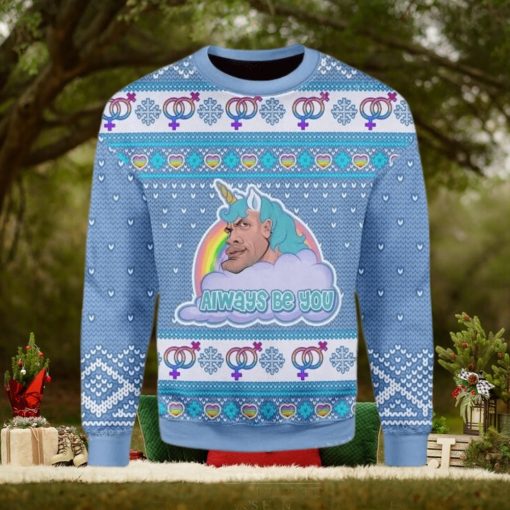 Merry Christmas The Rock Dwayne Johnson Always Be You For Men Ugly Sweater