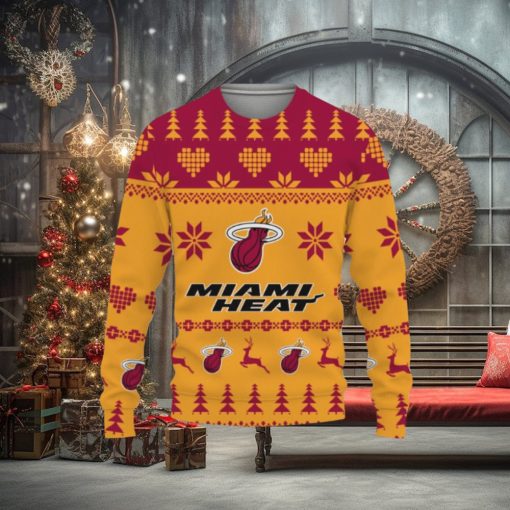Merry Christmas Ugly Sweater Funny Miami Heat Hot Trend For Fans Club