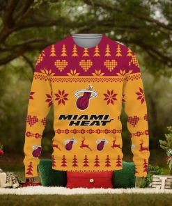 Merry Christmas Ugly Sweater Funny Miami Heat Hot Trend For Fans Club