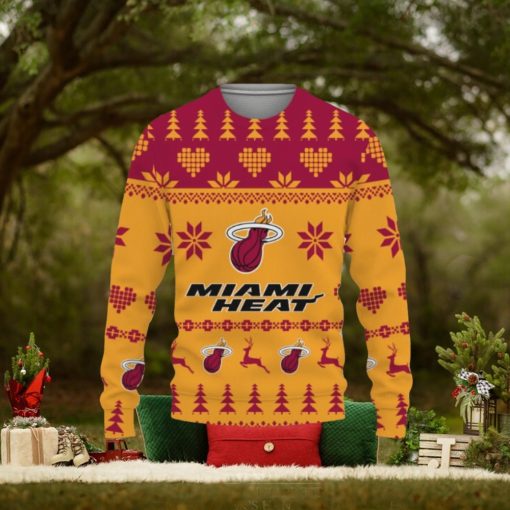 Merry Christmas Ugly Sweater Funny Miami Heat Hot Trend For Fans Club