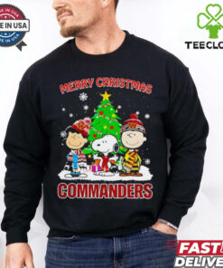 Merry Christmas Washington Commanders X Peanuts characters 2024 shirt