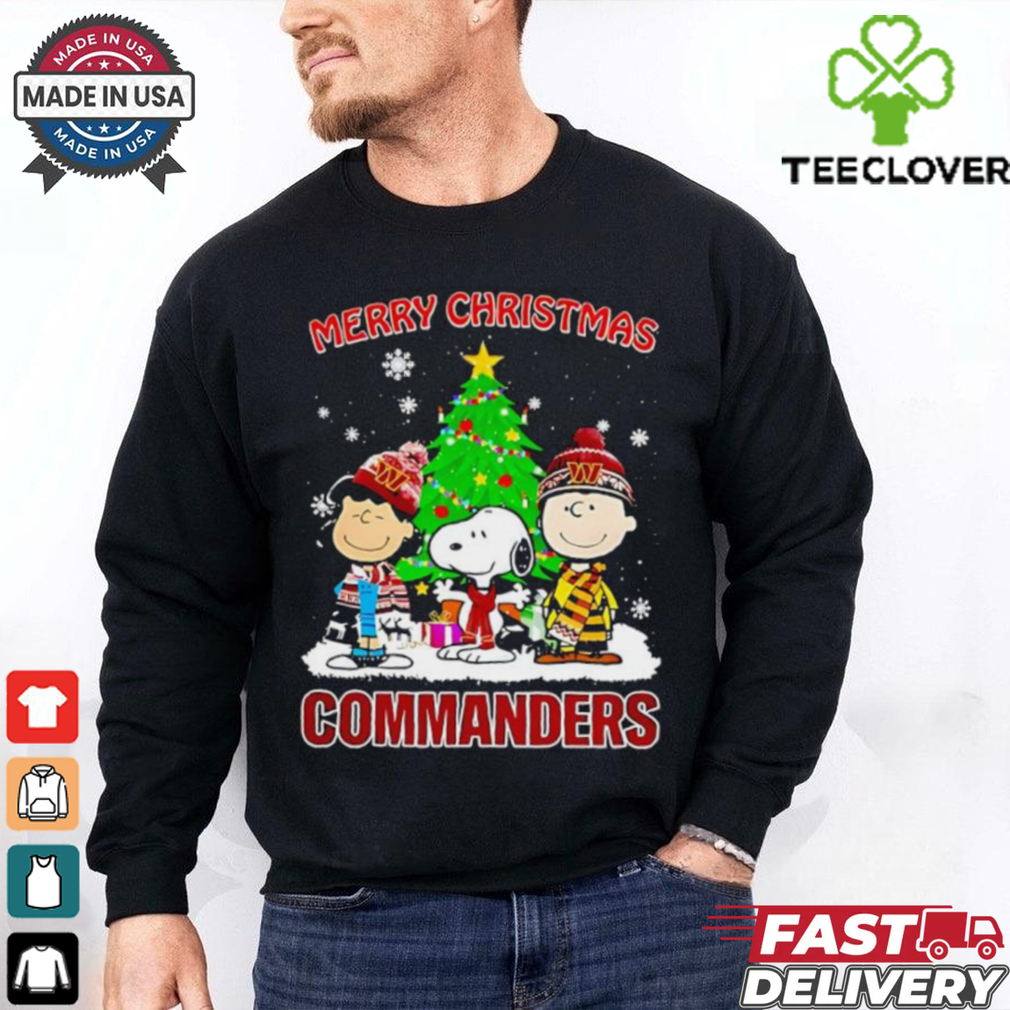 Merry Christmas Washington Commanders X Peanuts characters 2024 shirt Merry Christmas Washington Commanders X Peanuts characters 2024 shirt