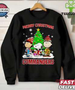 Merry Christmas Washington Commanders X Peanuts characters 2024 shirt