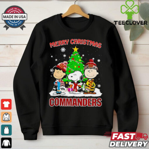 Merry Christmas Washington Commanders X Peanuts characters 2024 shirt