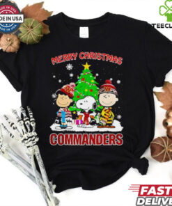 Merry Christmas Washington Commanders X Peanuts characters 2024 shirt
