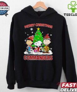 Merry Christmas Washington Commanders X Peanuts characters 2024 shirt