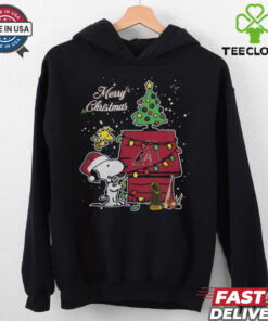 Merry Christmas With Snoopy Baby Arizona Diamondbacks T Shirt