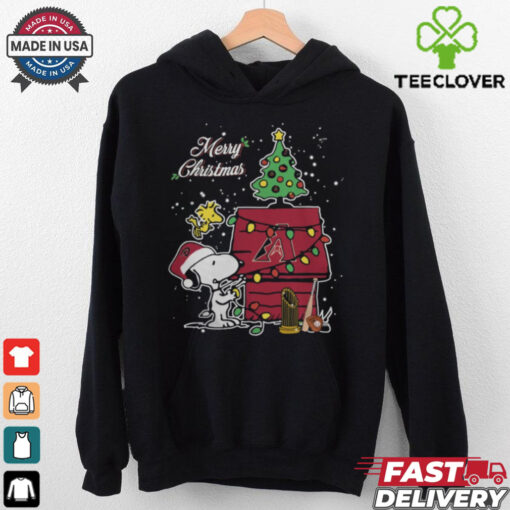 Merry Christmas With Snoopy Baby Arizona Diamondbacks T Shirt