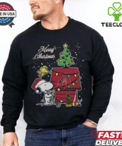 Merry Christmas With Snoopy Baby Arizona Diamondbacks T Shirt