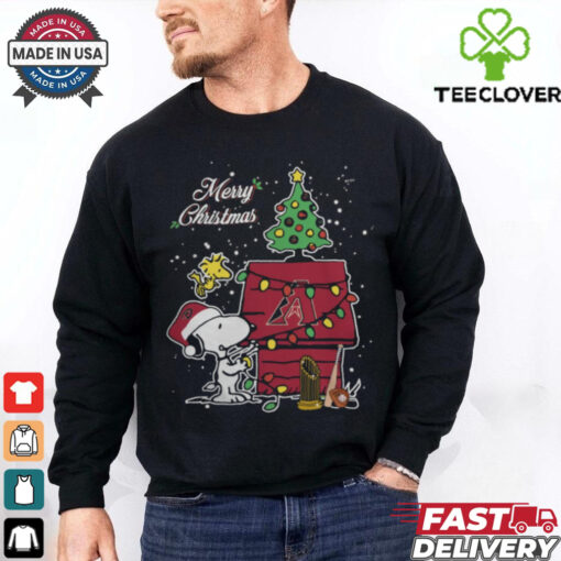 Merry Christmas With Snoopy Baby Arizona Diamondbacks T Shirt