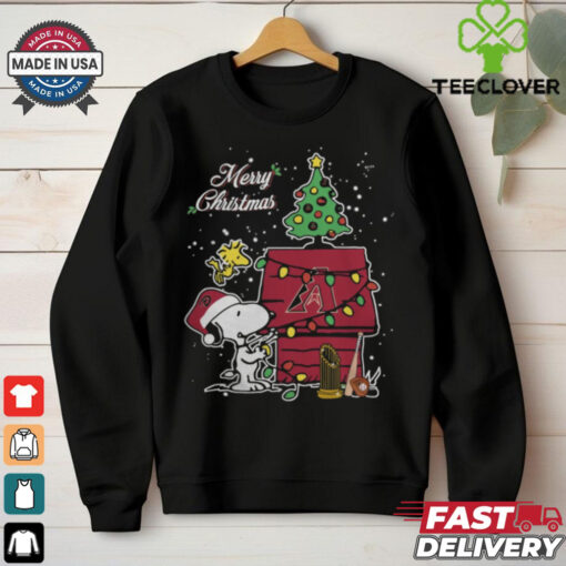 Merry Christmas With Snoopy Baby Arizona Diamondbacks T Shirt