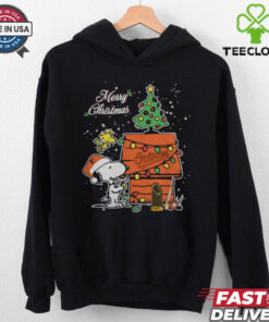 Merry Christmas With Snoopy Baby Baltimore Orioles T Shirt