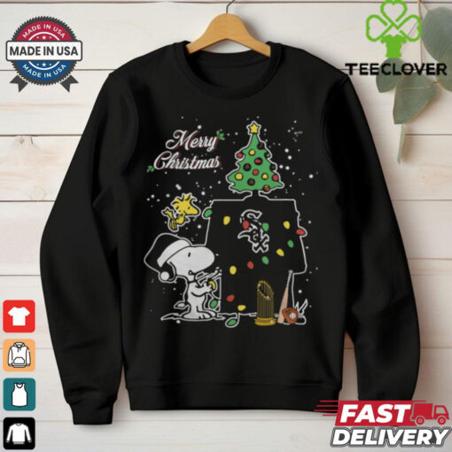 Merry Christmas With Snoopy Baby Chicago White Sox T Shirt