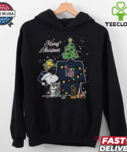 Merry Christmas With Snoopy Baby Detroit Tigers T Shirt