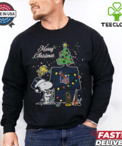 Merry Christmas With Snoopy Baby Detroit Tigers T Shirt