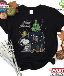 Merry Christmas With Snoopy Baby Detroit Tigers T Shirt