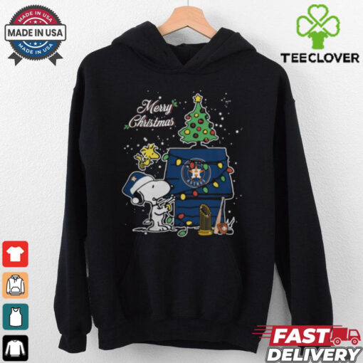 Merry Christmas With Snoopy Baby Houston Astros T Shirt