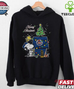 Merry Christmas With Snoopy Baby New York Mets T Shirt