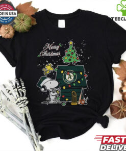 Merry Christmas With Snoopy Baby Oakland Athletics T Shirt