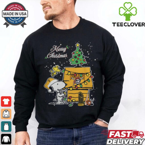 Merry Christmas With Snoopy Baby Pittsburgh Pirates T Shirt