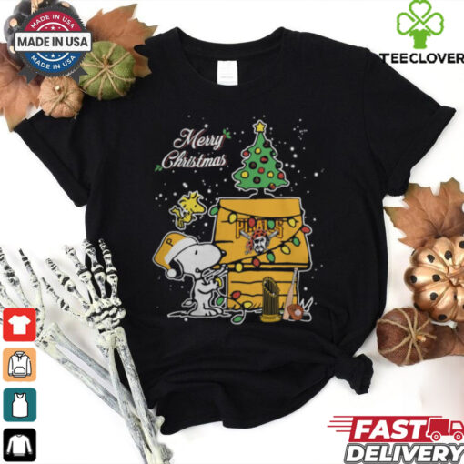 Merry Christmas With Snoopy Baby Pittsburgh Pirates T Shirt