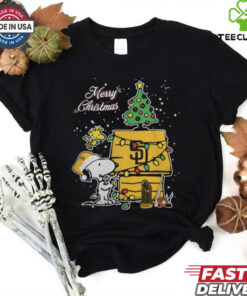 Merry Christmas With Snoopy Baby San Diego Padres T Shirt