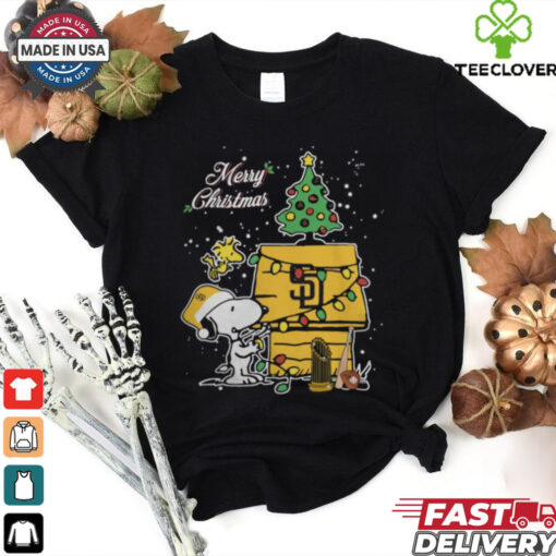 Merry Christmas With Snoopy Baby San Diego Padres T Shirt