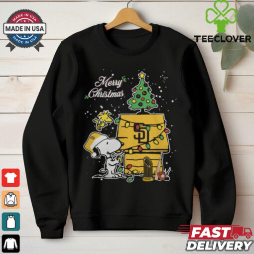 Merry Christmas With Snoopy Baby San Diego Padres T Shirt