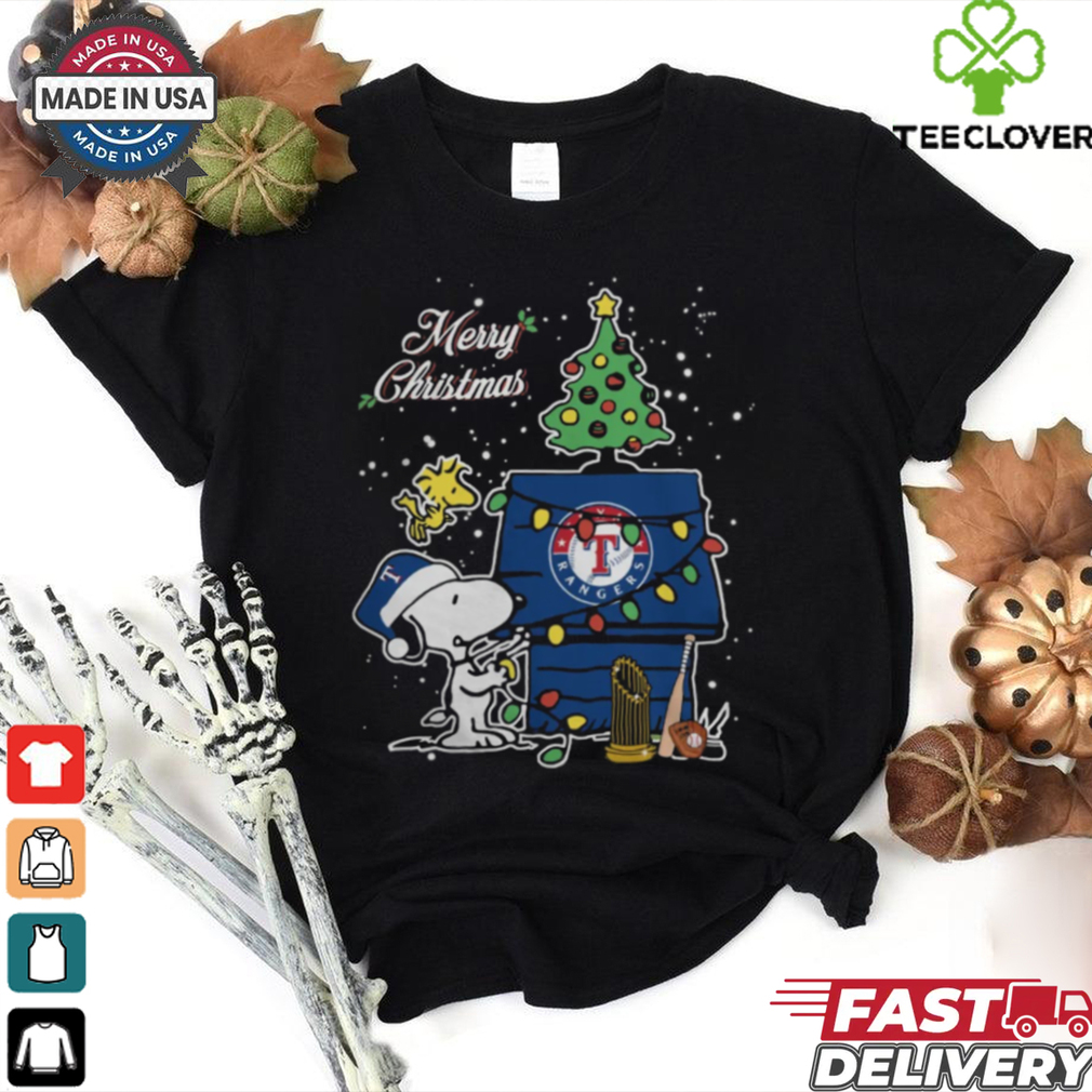 Merry Christmas With Snoopy Baby Texas Rangers T Shirt Merry Christmas With Snoopy Baby Texas Rangers T Shirt