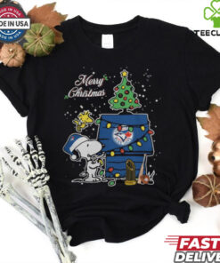 Merry Christmas With Snoopy Baby Toronto Blue Jays T Shirt