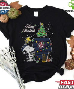 Merry Christmas With Snoopy Baby Washington Nationals T Shirt