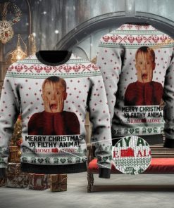 Merry Christmas Ya Filthy Animal Home Alone Christmas 3D Cute Ugly Christmas Sweater