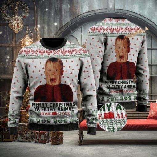 Merry Christmas Ya Filthy Animal Home Alone Christmas 3D Cute Ugly Christmas Sweater