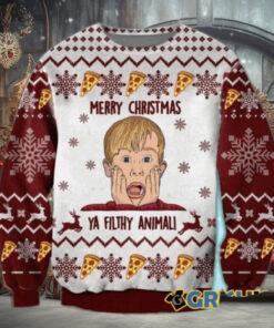 Merry Christmas Ya Filthy Animal Home Alone Woolen Ugly Sweater