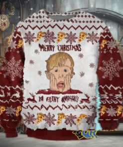 Merry Christmas Ya Filthy Animal Home Alone Woolen Ugly Sweater